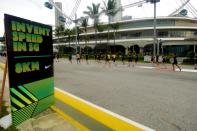 Runners running past the F1 pit building. (Photo courtesy of Nike Singapore)