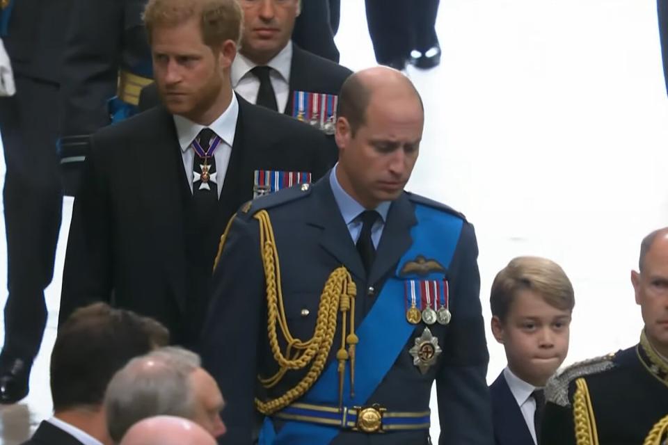 Princes at Queen Elizabeth's Funeral