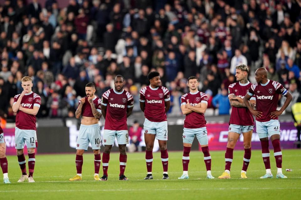 West Ham are out of the cup (Zac Goodwin/PA) (PA Wire)