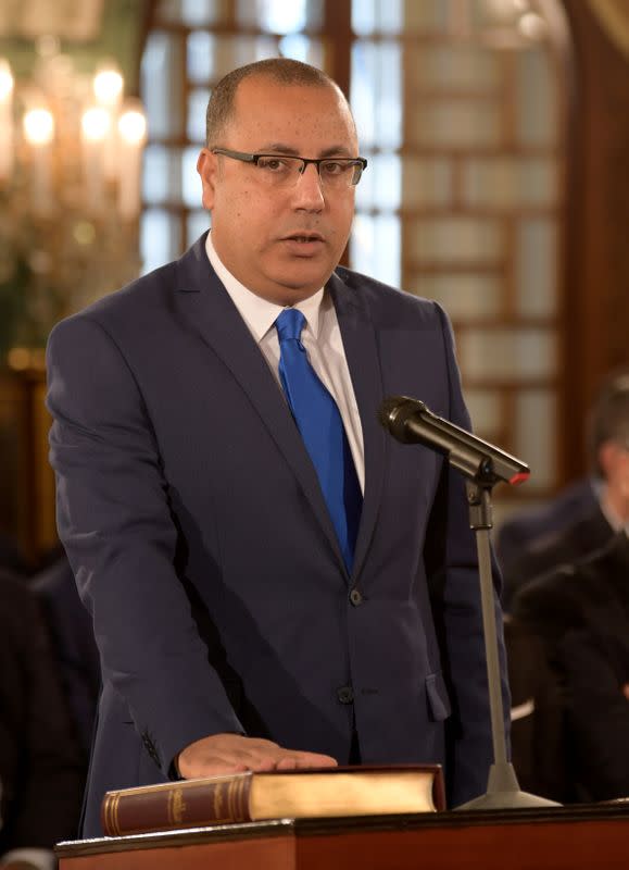 FILE PHOTO: Tunisia's new government swearing-in ceremony at the Carthage Palace outside the capital Tunis