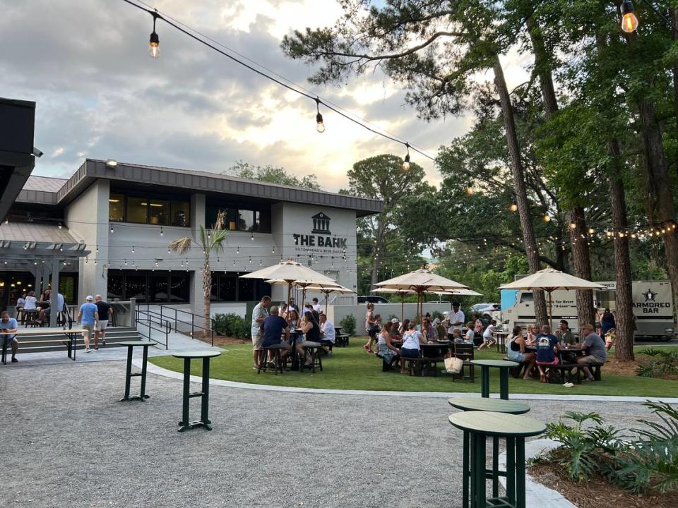 Both indoor and outdoor seating is available at The Bank, which opened Tuesday, June 6, on Hilton Head.