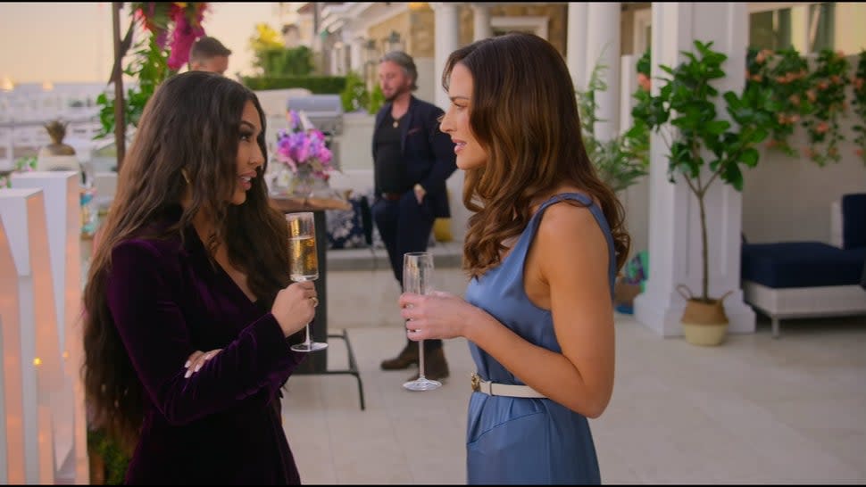 Kayla Cardona and Polly Brindle get into it on Netflix's Selling the OC season 2