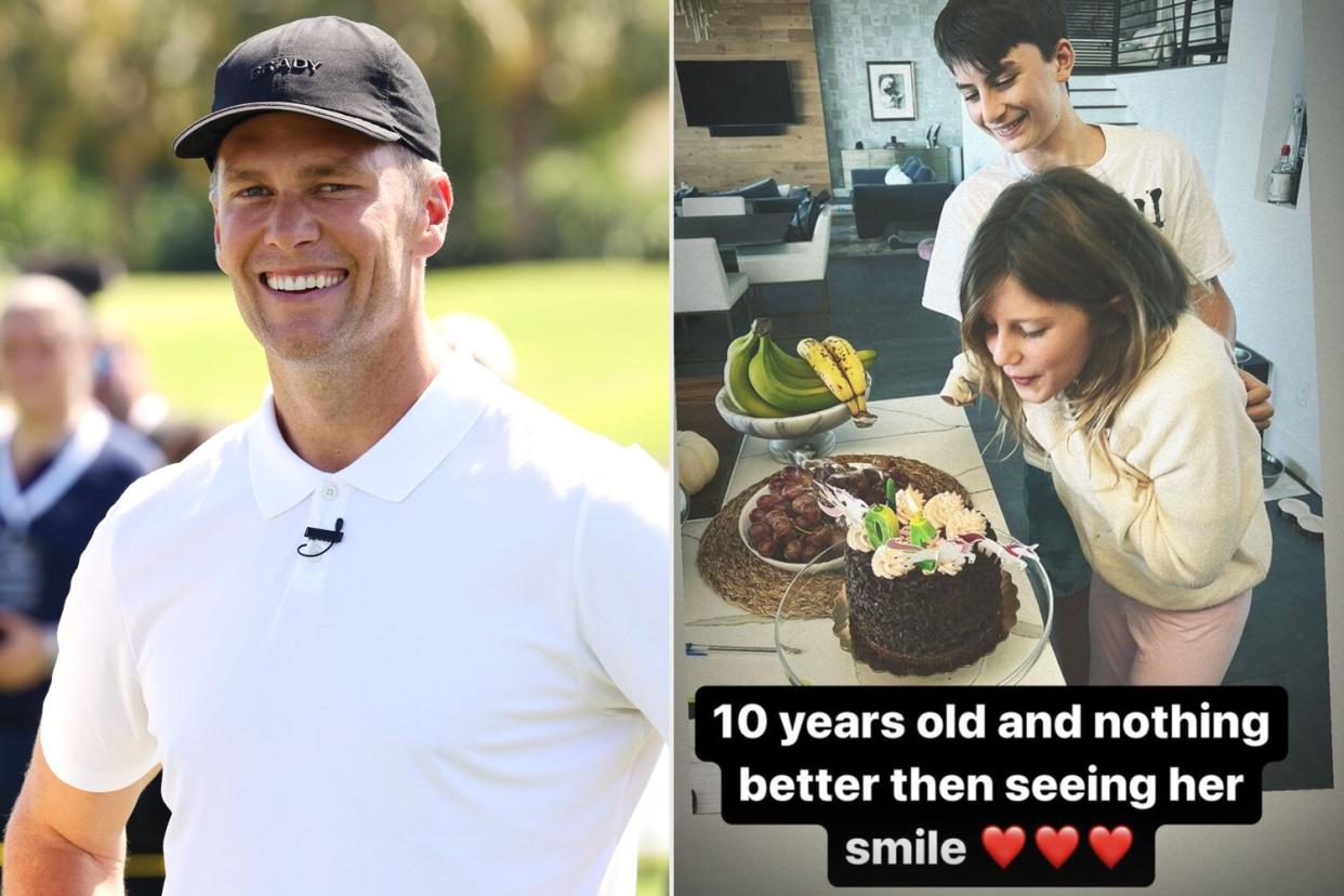 Tom Brady during The Big Pilot Challenge, an entertaining charity golf challenge organized by IWC Schaffhausen at the Miami Beach Golf Club on May 4, 2022 in Miami Beach, Florida. (Photo by Alexander Tamargo/Getty Images for IWC Schaffhausen); https://www.instagram.com/stories/tombrady/2986824940750972250/