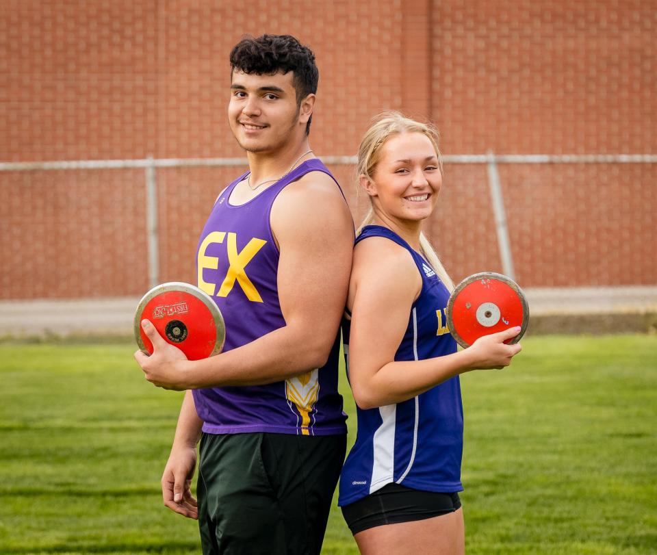 Lexinton's Leyton Nossa and Alli Reed have their sights set on OCC titles and each other's success at the upcoming conference meet.