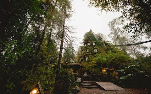 Magic Mountain Hotel, Huilo Huilo Reserve, Chile - Credit: Cristabell Palma