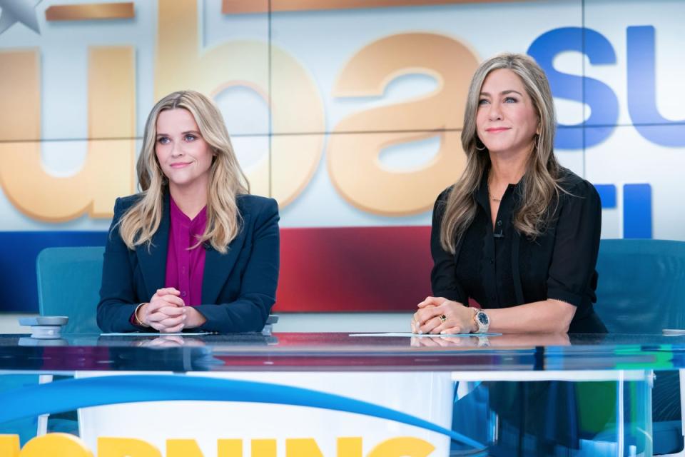 Reese Witherspoon and Jennifer Aniston in ‘The Morning Show’ (Apple TV+)