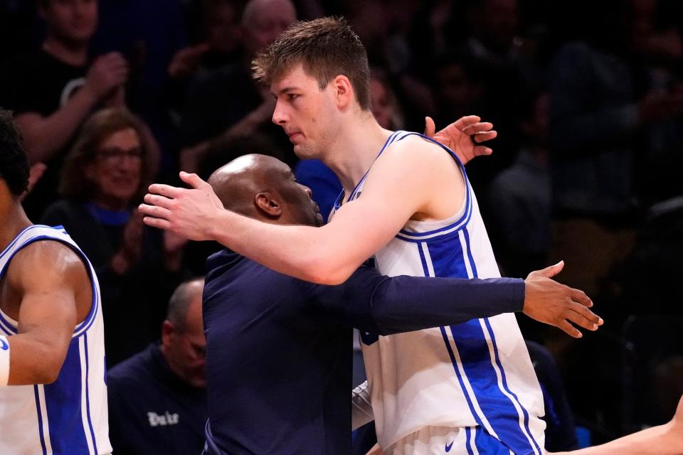 Duke star Kyle Filipowski scored just three points against Vermont, but he did lead the Blue Devils with 12 rebounds and matched the team high with four assists.