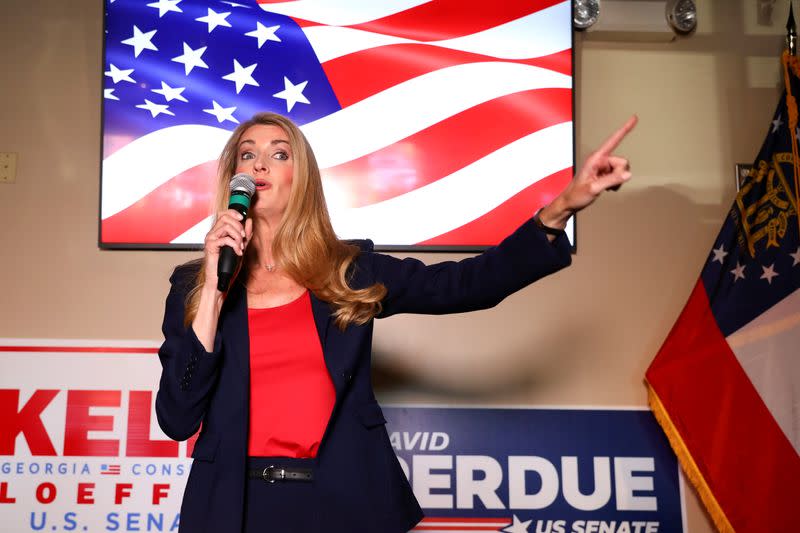 FILE PHOTO: Campaign event for senators David Perdue and Kelly Loeffler in Cumming, Georgia