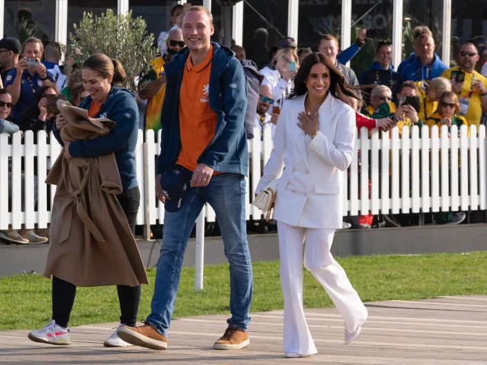 Meghan Markle at the Invictus Games venue in The Hague, Netherlands on April 15, 2022.