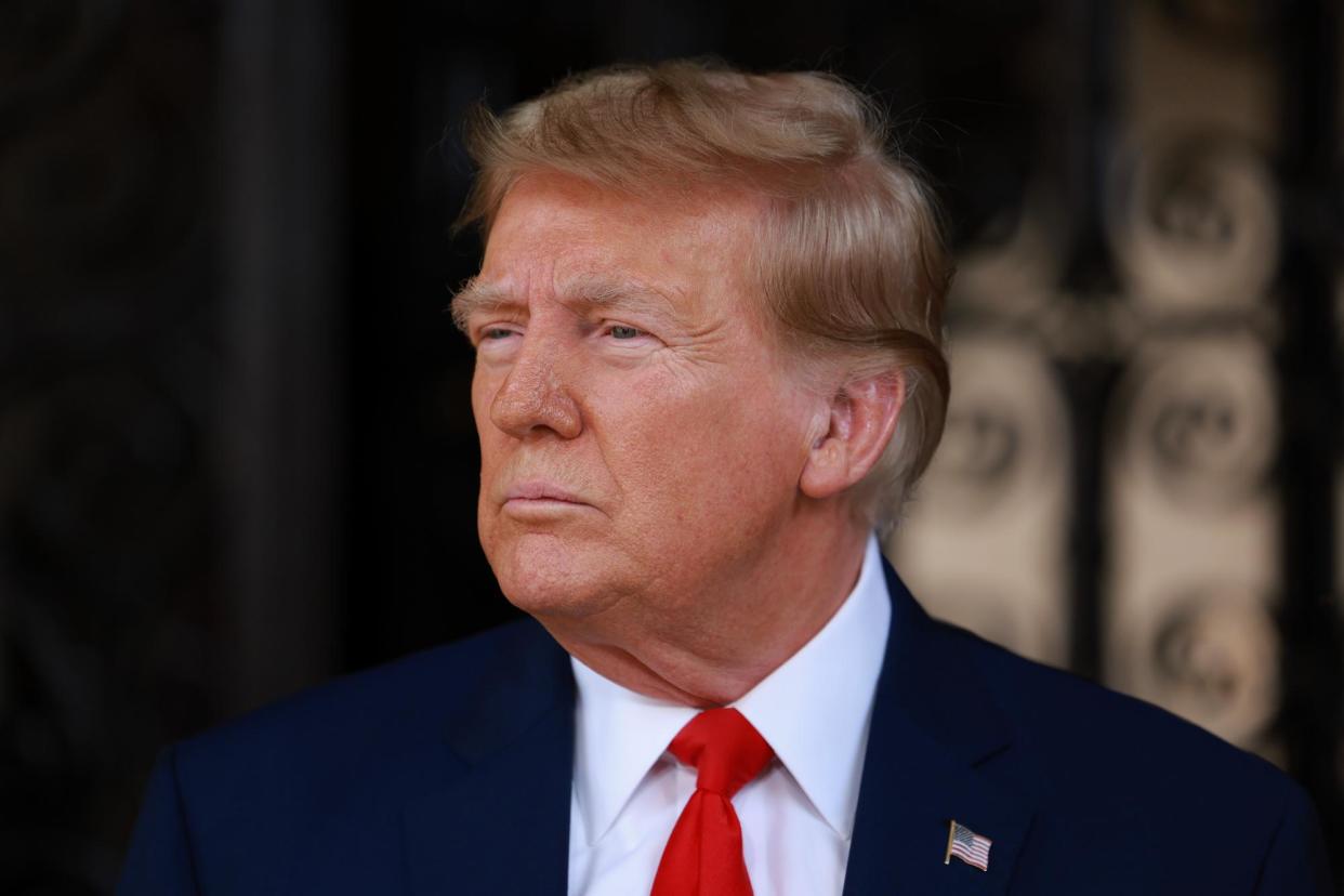 <span>Donald Trump at his Mar-a-Lago estate in Palm Beach in February.</span><span>Photograph: Joe Raedle/Getty Images</span>