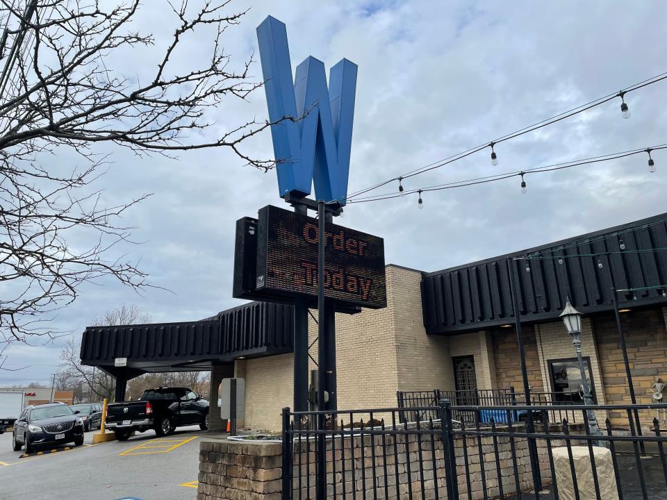 The iconic "W" outside of the Waterloo Restaurant in Akron.