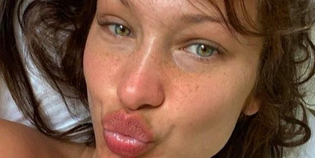 Bella Hadid Goes Bare (Faced) on Instagram—See Pics