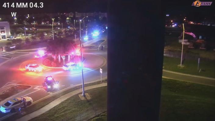 A heavy police presence in an Apopka apartment complex.