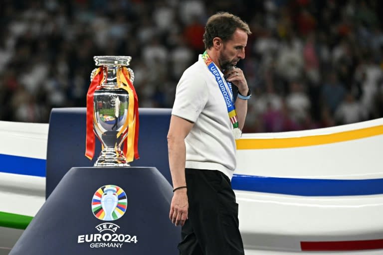 Gareth Southgate tras la derrota ante España en la final de la Eurocopa, el 14 de julio de 2024 en Berlín (JAVIER SORIANO)