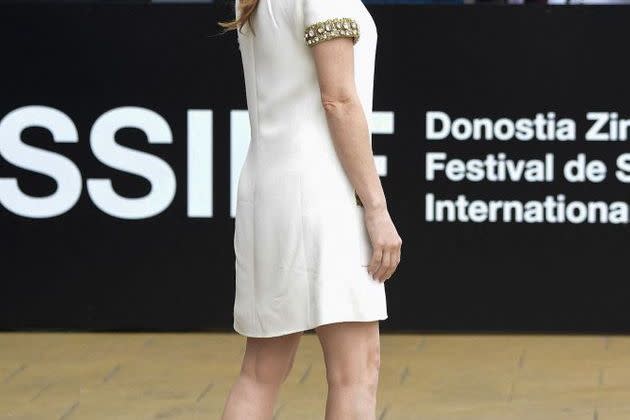 <p>Jessica Chastain le 23 septembre 2021 à Saint-Sébastien. </p>