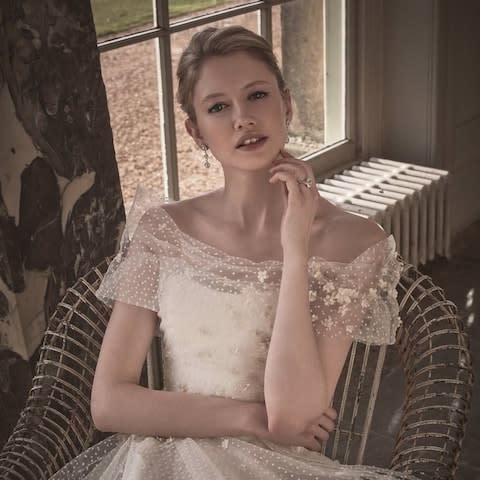 Brides are becoming more brave with necklines - Credit:  Phillipa Lepley/ Phillipa Lepley