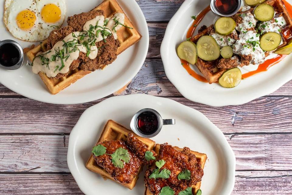 Brunch items like chicken and waffles are on the menu at Tupelo Honey, coming to Johnson County.