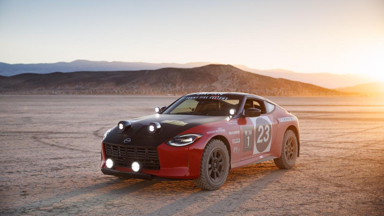 nissan rally z concept on desert sand