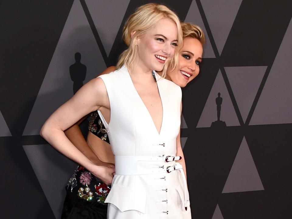 Jennifer Lawrence and Emma Stone AP images 2017 
