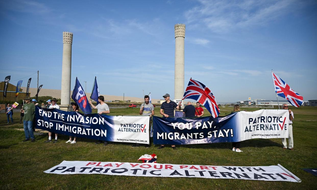 <span>Patriotic Alternative was one of two far-right groups named by Michael Gove as he set out the new definition of extremism.</span><span>Photograph: Finnbarr Webster/Getty Images</span>
