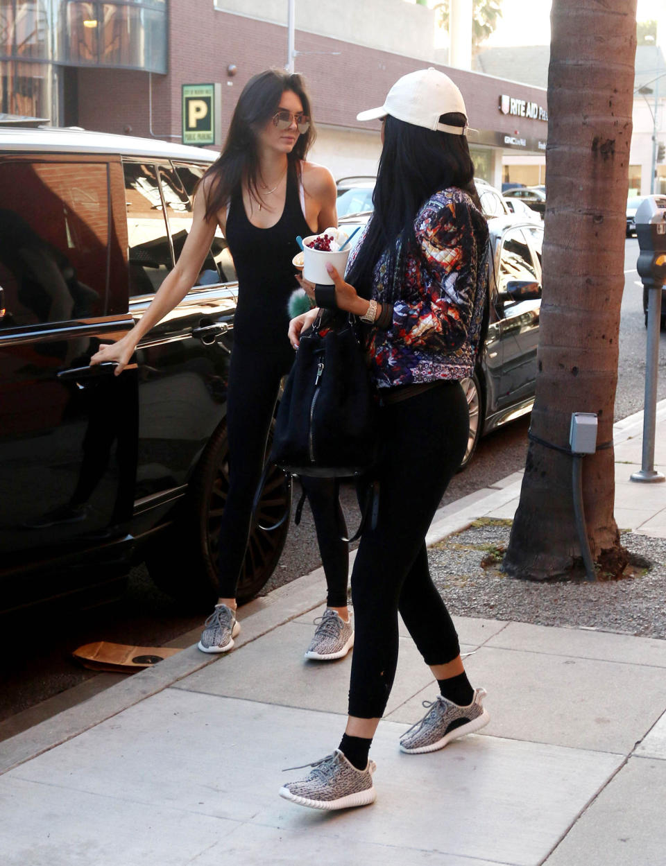 LOS ANGELES, CA - JUNE 20:  Kendall Jenner and Kylie Jenner are seen on June 20, 2015 in Los Angeles, California.  (Photo by JMA/Star Max/GC Images)