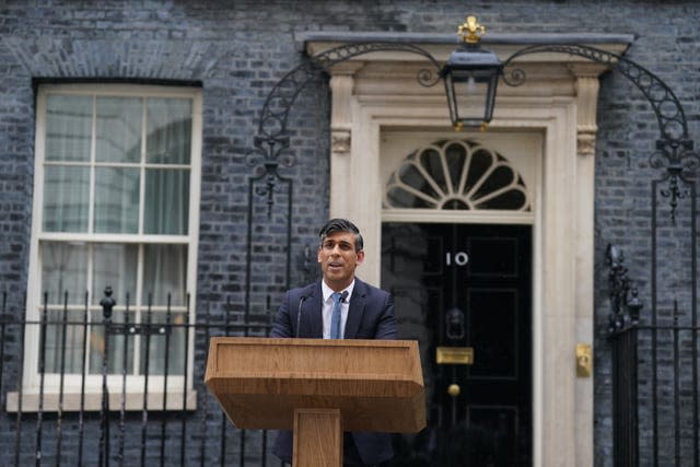 Rishi Sunak announcing the General Election