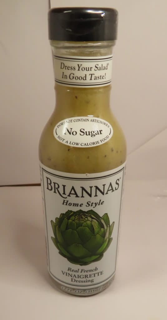 邊境檢查不合格的BRIANNAS無糖油醋醬。（食藥署提供）