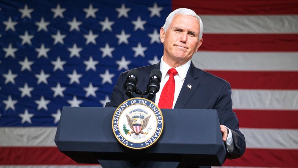 Pence, American flag