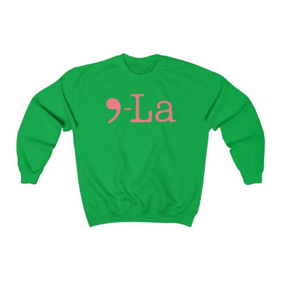 11) Comma + La Pink and Green | Kamala Harris | Biden Harris 2020 | Unisex Crew Neck Sweatshirt