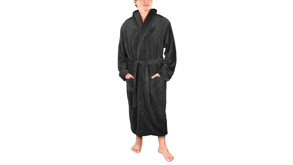 NY Threads Luxurious Men's Shawl Collar Fleece Bathrobe - Amazon