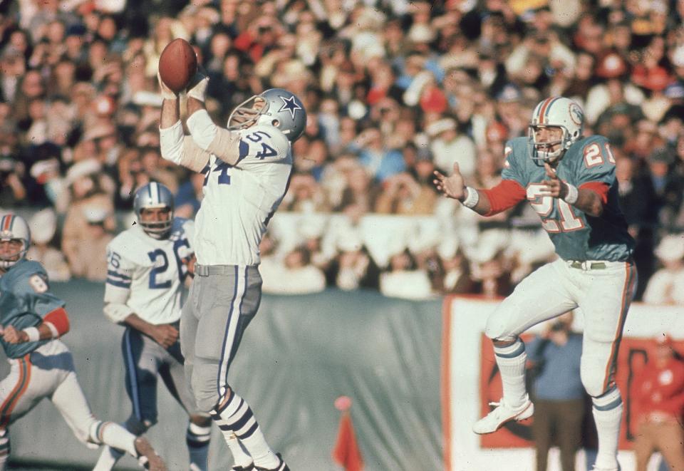 Chuck Howleys defensiva mästerskap hjälpte Dallas att vinna den första Super Bowl i Cowboys historia.  (Foto av Walter Iooss Jr./Sports Illustrated via Getty Images)