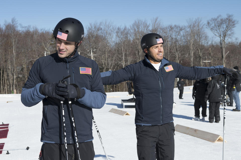 Ben Higgins and Luke Pell on "The Bachelor Winter Games." (Photo: ABC)