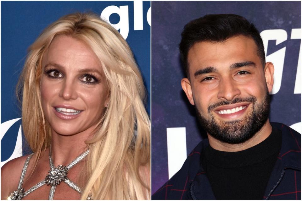 Britney Spears and Sam Asghari (Getty)