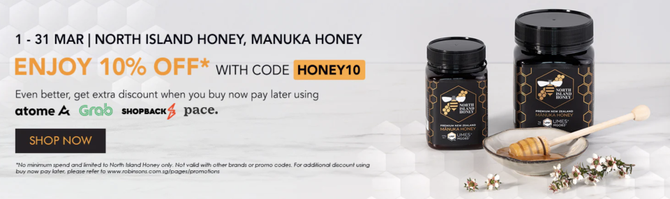 Terrific 3.3 Sale: Enjoy 10% off North Island Honey with code 