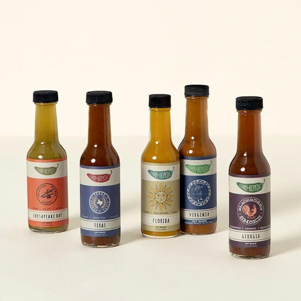 <p><a href="https://go.redirectingat.com?id=74968X1596630&url=https%3A%2F%2Fwww.uncommongoods.com%2Fproduct%2Fhot-sauces-of-america-gift-box&sref=https%3A%2F%2Fwww.popularmechanics.com%2Fculture%2Fg39907363%2Fbest-fathers-day-gifts%2F" rel="nofollow noopener" target="_blank" data-ylk="slk:Shop Now;elm:context_link;itc:0;sec:content-canvas" class="link ">Shop Now</a></p><p>Hot Sauces of America Gift Box</p><p>$45.00</p><p>uncommongoods.com</p>