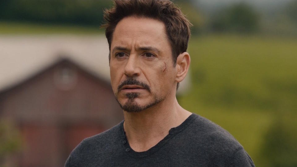 Robert Downey Jr. as Tony Stark in Avengers: Age of Ultron