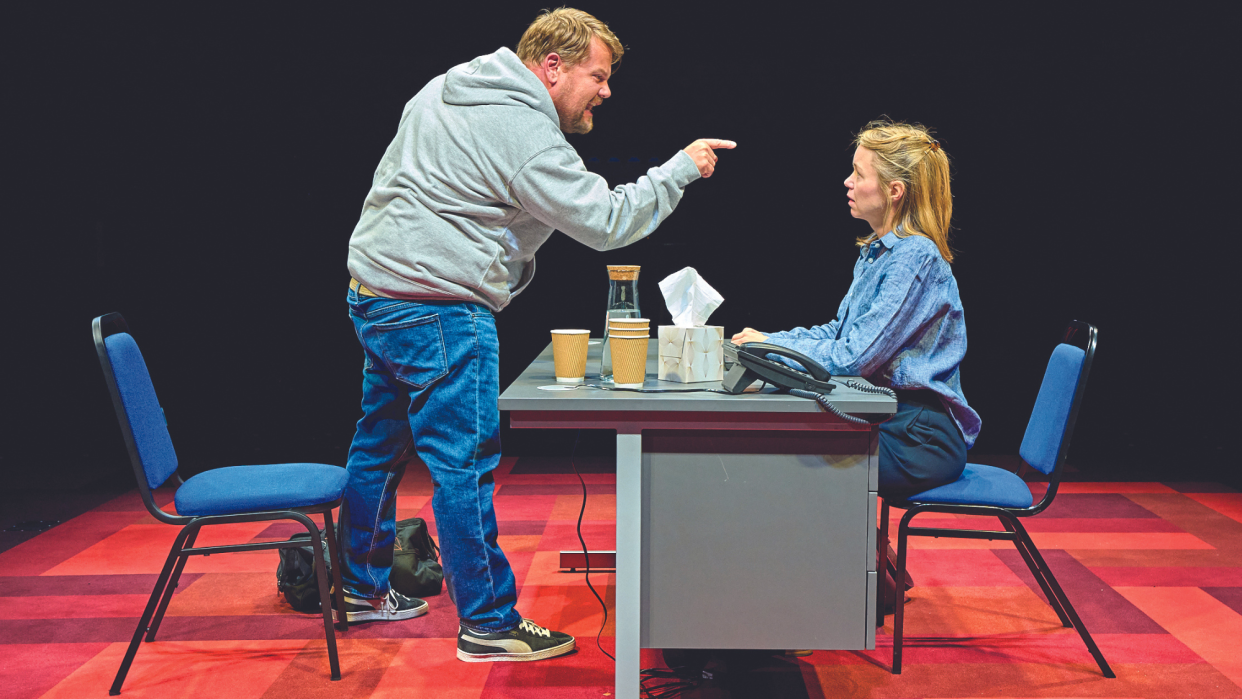  James Corden and Anna Maxwell Martin in The Constituent at the Old Vic. 
