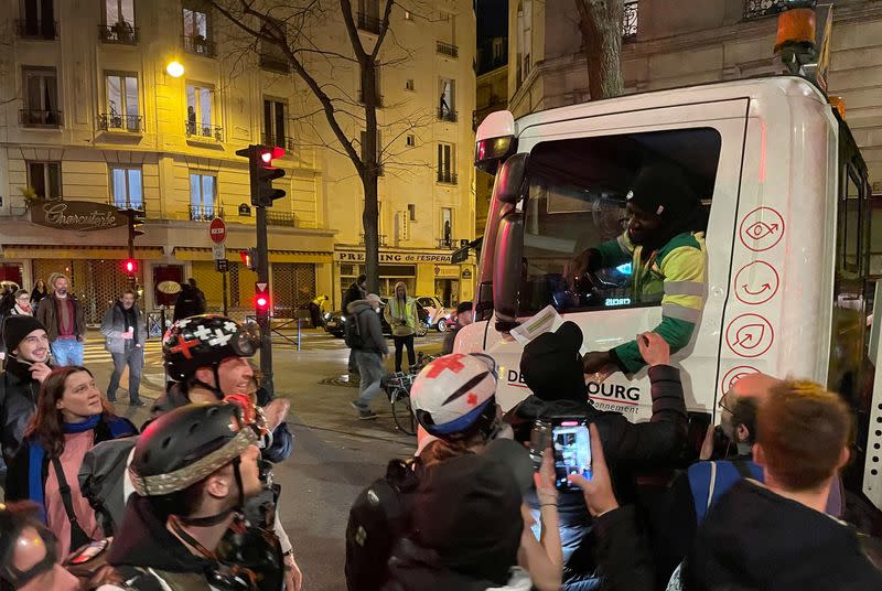 Anti-pension bill protest in Paris