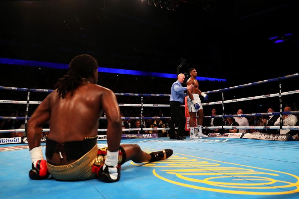 Anthony Joshua’s win over Charles Martin proved the start of Delicious Orie’s boxing journey (Getty Images)