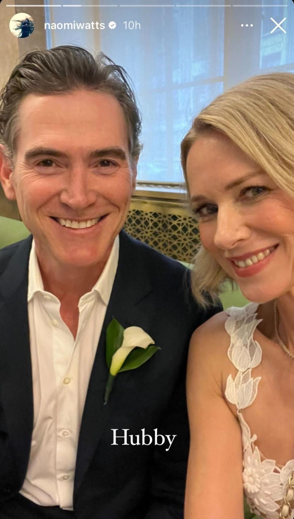 Naomi Watts and Billy Crudup have officially tied the knot (Instagram/Naomi Watts)