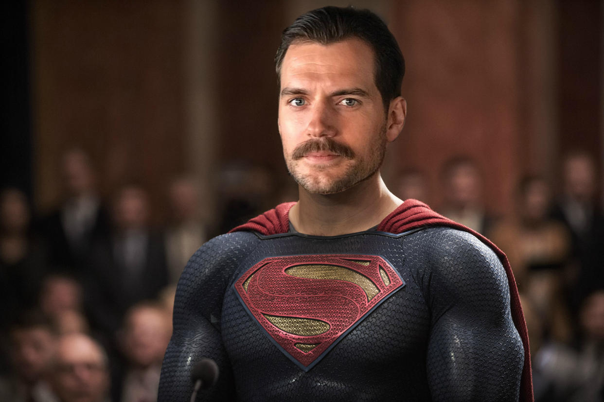 Henry Cavill’s mustache is causing a headache for the “Justice League” reshoots, and yes, this is a real thing