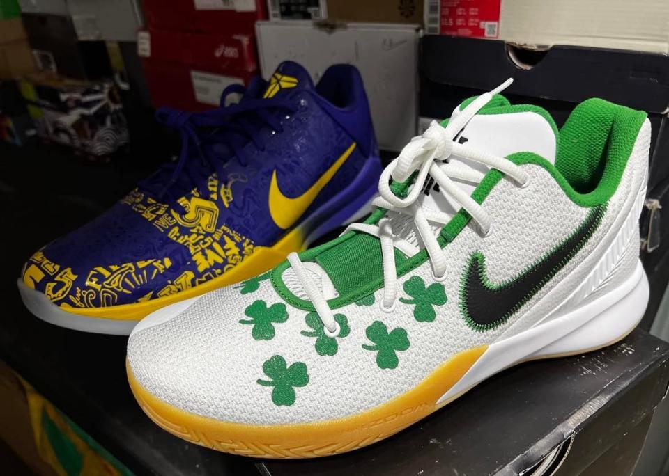 This pair of Kyrie Irving Boston Celtics-era sneakers will be among the thousands of shoes for sale at the Stark County Sneaker and Clothing XPO on Sunday at the Canton Memorial Civic Center. The ticketed event is noon to 6 p.m.