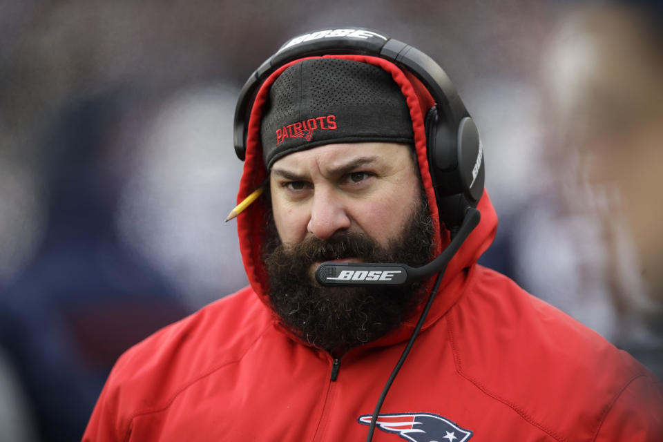 New England Patriots defensive coordinator Matt Patricia is believed to have his pick of head coaching jobs. (AP)