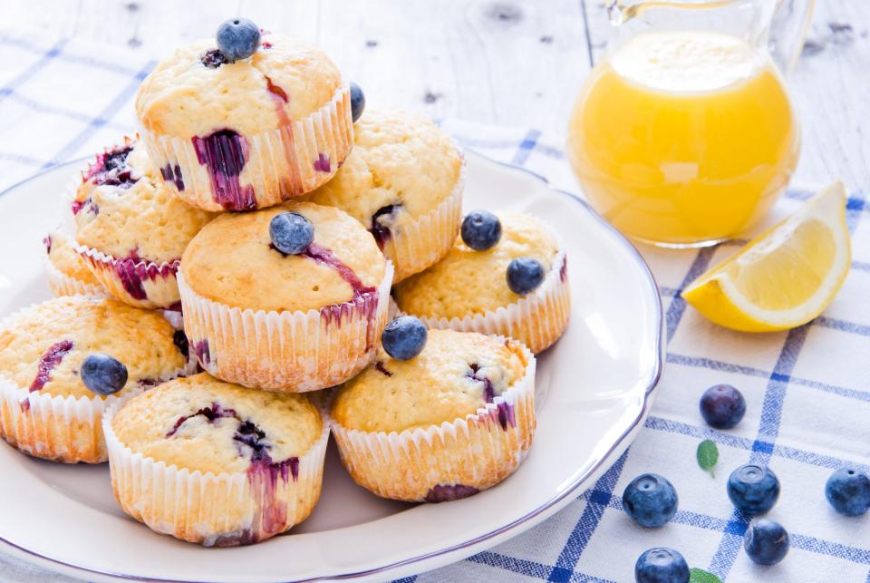 Muffin de mora azul y limón