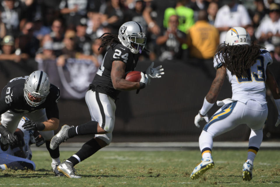 Oakland Raiders running back Marshawn Lynch