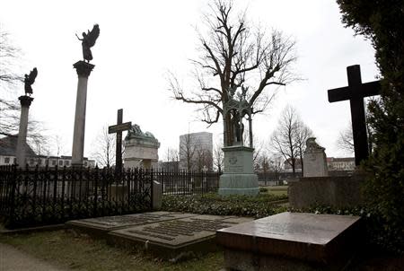 A general view of the grave of field marshal Alfred von Schlieffen, at Invaliden cemetery in Berlin March 17, 2014. REUTERS/Tobias Schwarz