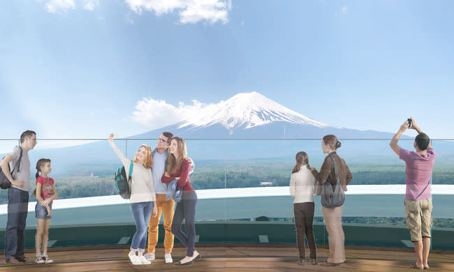 A viewing deck is being built that will sit at the top of the Fujiyama roller coaster at the Fuji-Q Highland amusement park in Yamanashi prefecture.  The giant roller coaster, which stands at 79 metres in height and is the eighth highest in the world, features a breathtaking view of Mount Fuji.