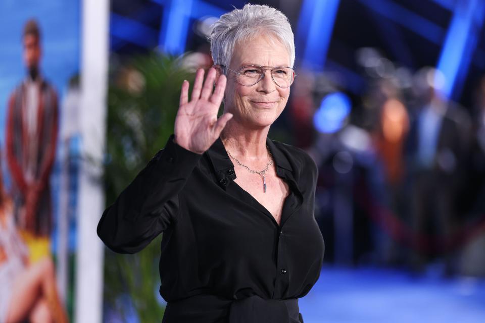 LOS ANGELES, CALIFORNIA, USA - NOVEMBER 14: American actress Jamie Lee Curtis arrives at the Los Angeles Premiere Of Netflix's 'Glass Onion: A Knives Out Mystery' held at the Academy Museum of Motion Pictures on November 14, 2022 in Los Angeles, California, United States. (Photo by Xavier Collin/Image Press Agency)