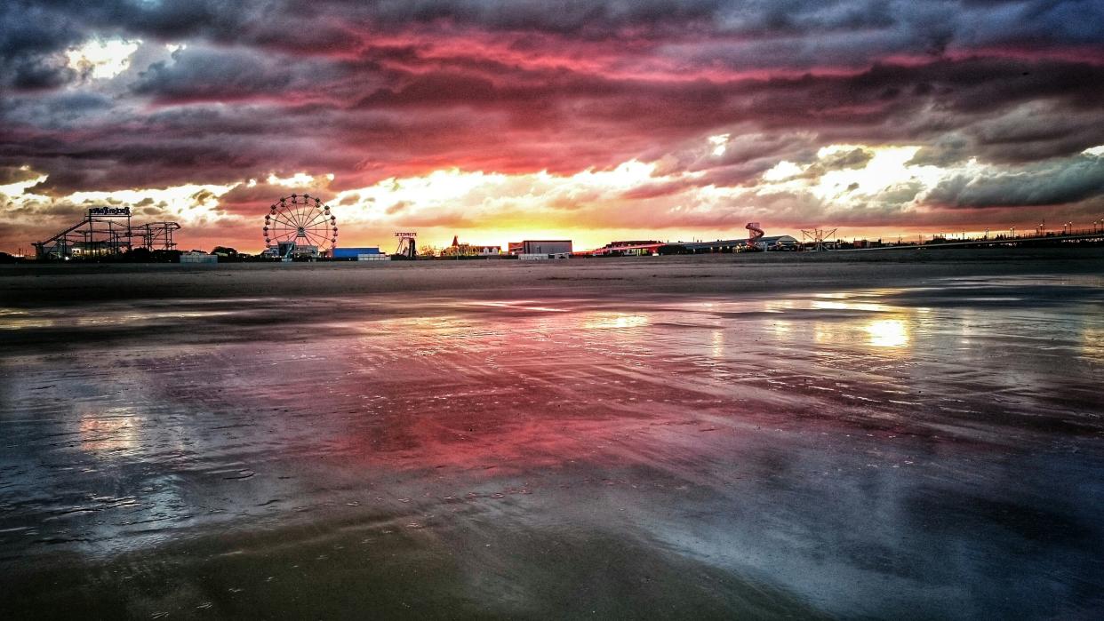 A dramatic sunset in Skegness