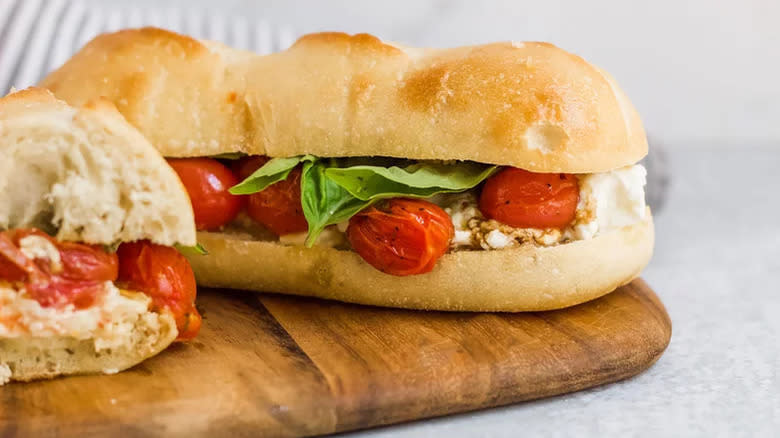 Roasted Caprese sandwich